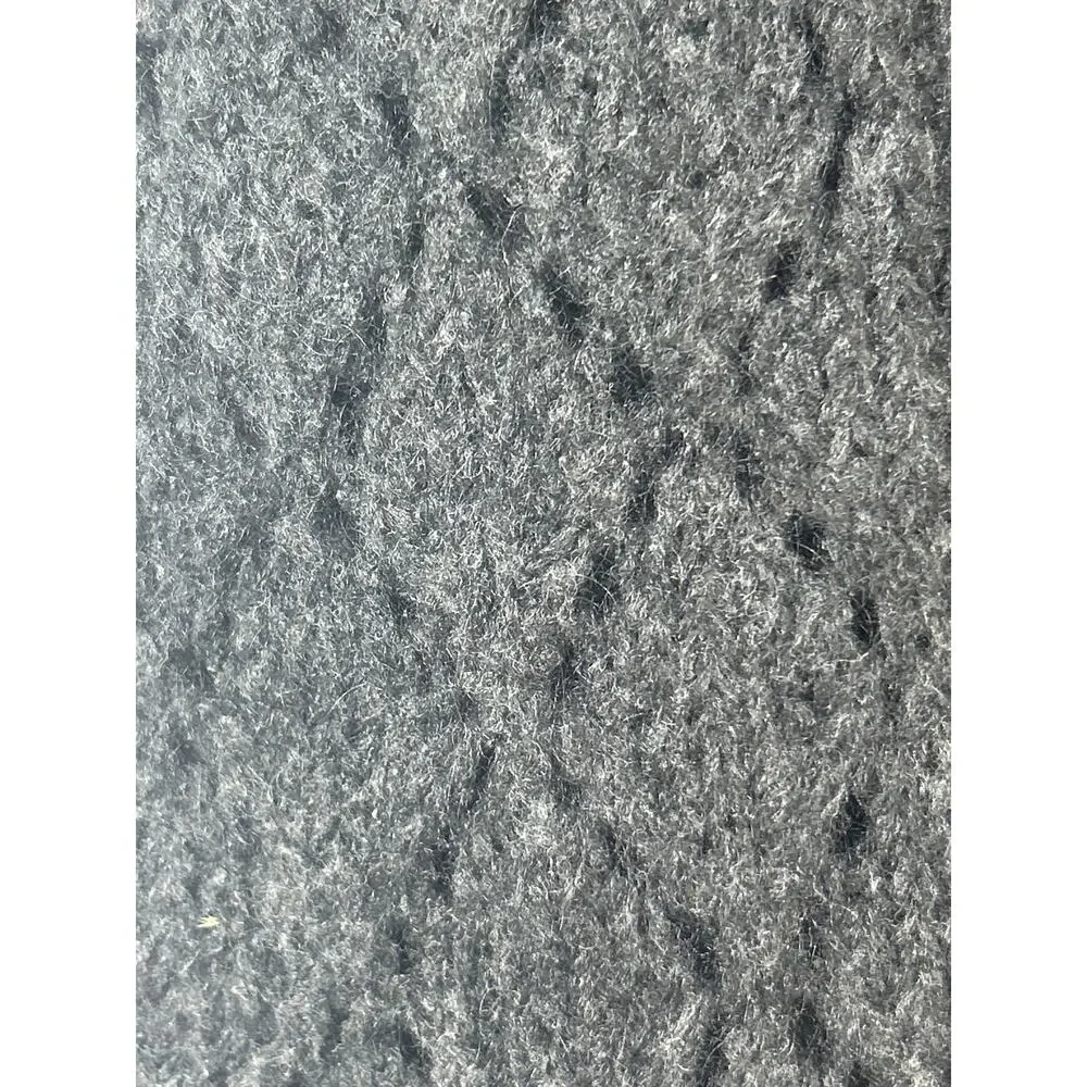 Eddie Bauer Sweater Vest Small Gray Hand Knit Open Mohair Blend Chunky Long - Picture 4 of 12